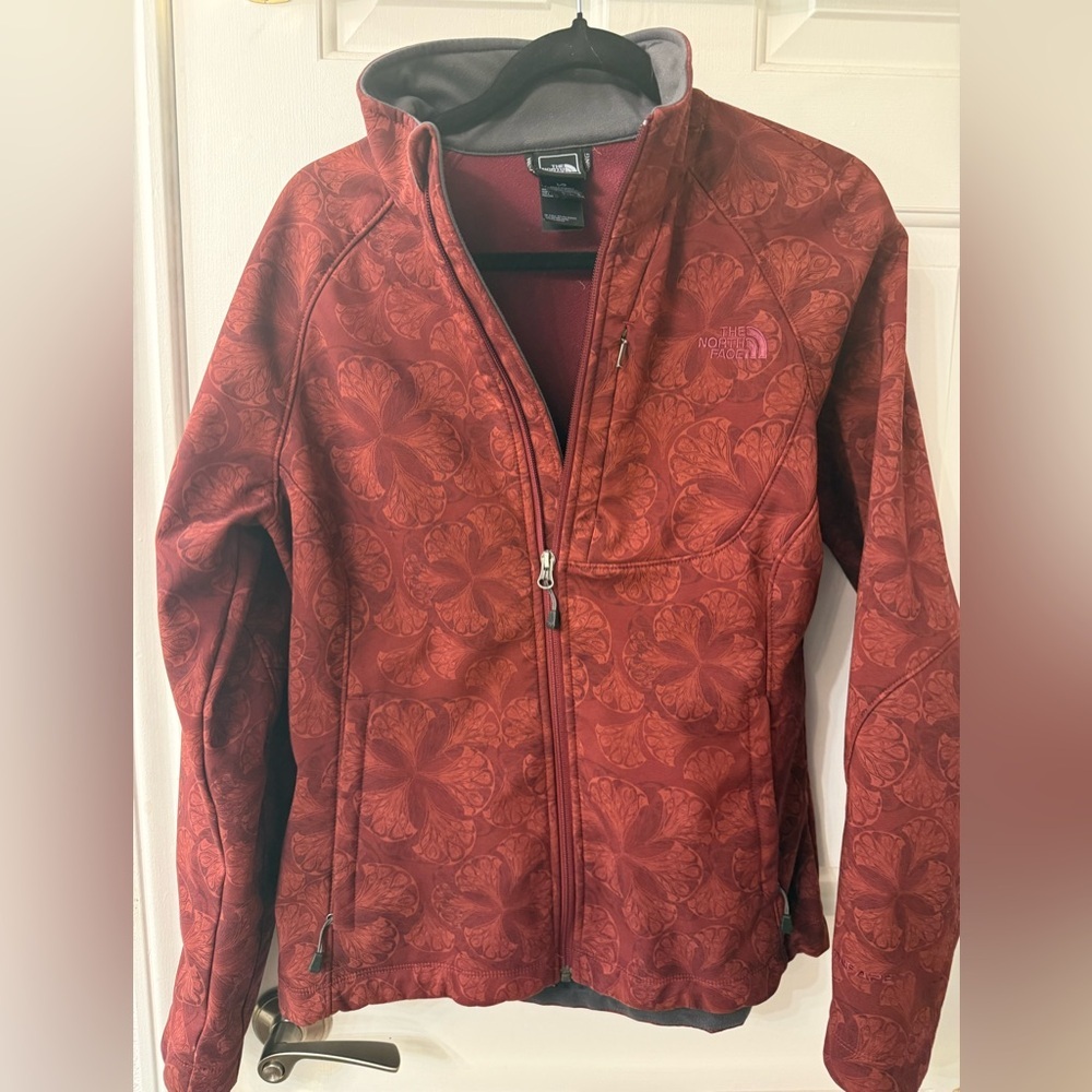 The North Face Burgundy Patterned Jacket